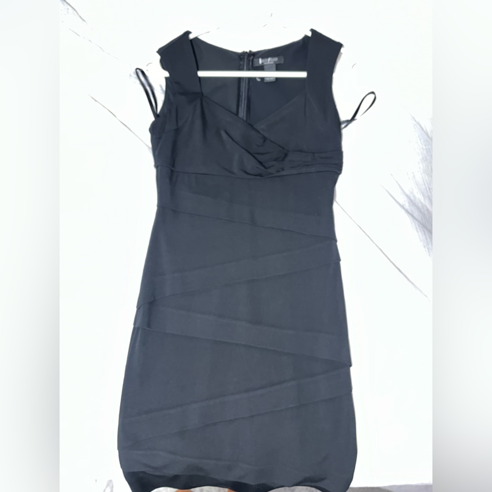 Mini black bodycon dress